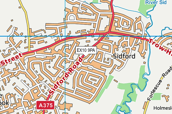 EX10 9PA map - OS VectorMap District (Ordnance Survey)