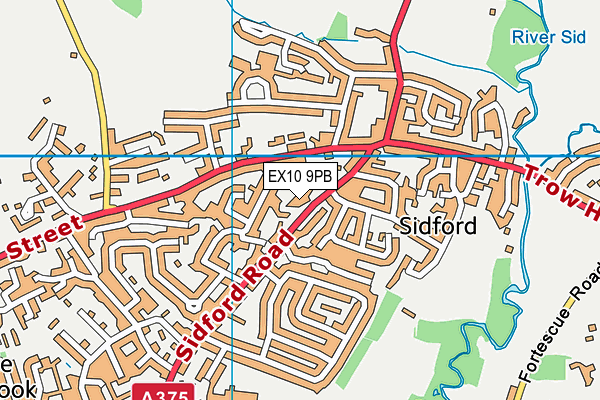 EX10 9PB map - OS VectorMap District (Ordnance Survey)