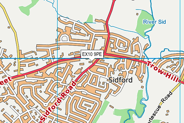 EX10 9PE map - OS VectorMap District (Ordnance Survey)