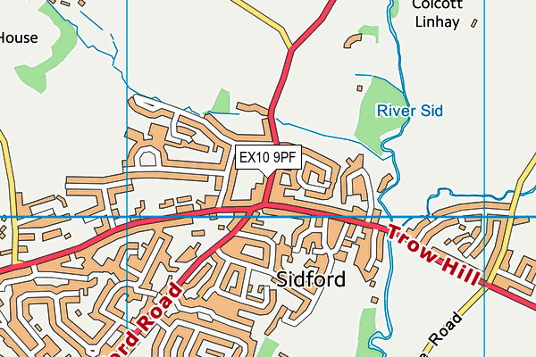 EX10 9PF map - OS VectorMap District (Ordnance Survey)