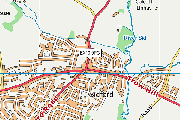 EX10 9PG map - OS VectorMap District (Ordnance Survey)