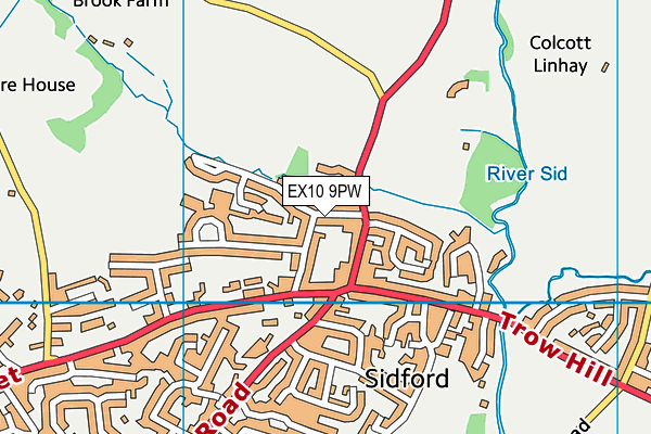 EX10 9PW map - OS VectorMap District (Ordnance Survey)