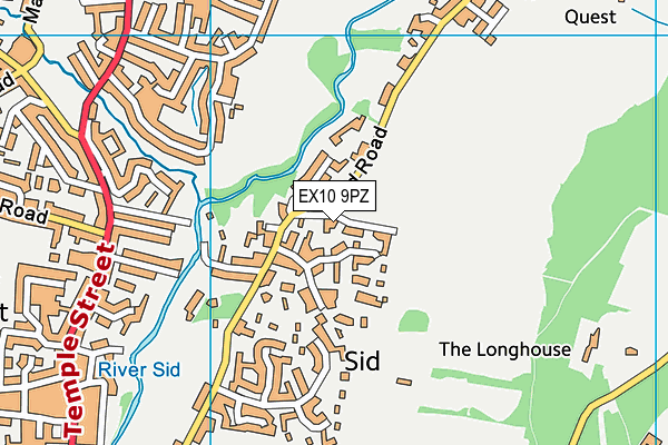 EX10 9PZ map - OS VectorMap District (Ordnance Survey)