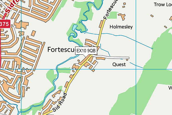 EX10 9QB map - OS VectorMap District (Ordnance Survey)