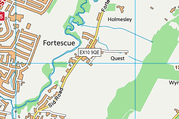 EX10 9QE map - OS VectorMap District (Ordnance Survey)