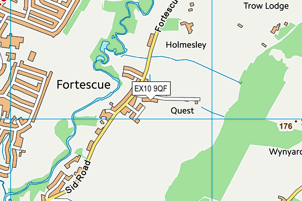 EX10 9QF map - OS VectorMap District (Ordnance Survey)