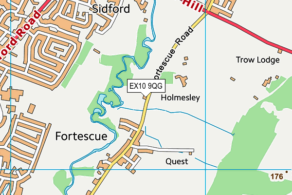 EX10 9QG map - OS VectorMap District (Ordnance Survey)