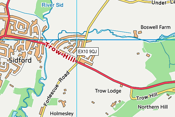 EX10 9QJ map - OS VectorMap District (Ordnance Survey)