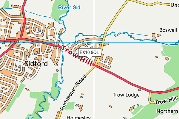 EX10 9QL map - OS VectorMap District (Ordnance Survey)