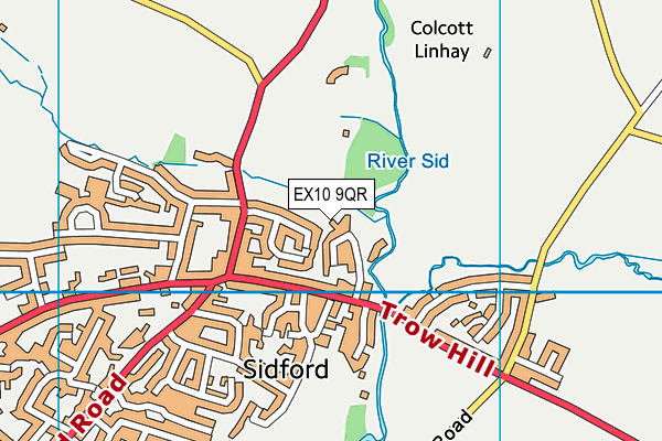 EX10 9QR map - OS VectorMap District (Ordnance Survey)