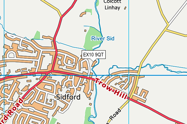 EX10 9QT map - OS VectorMap District (Ordnance Survey)