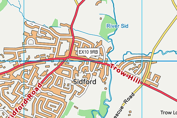 EX10 9RB map - OS VectorMap District (Ordnance Survey)