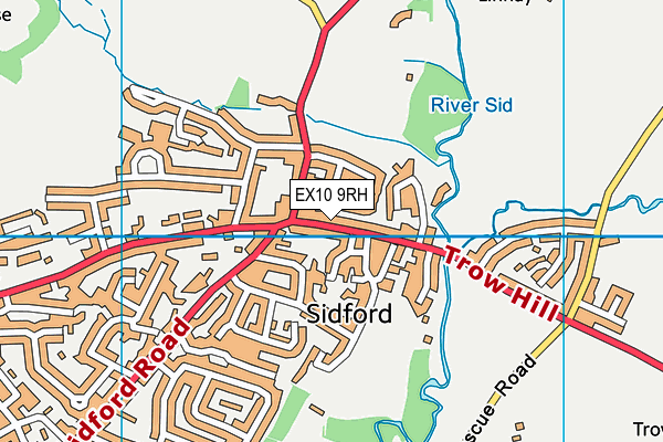 EX10 9RH map - OS VectorMap District (Ordnance Survey)