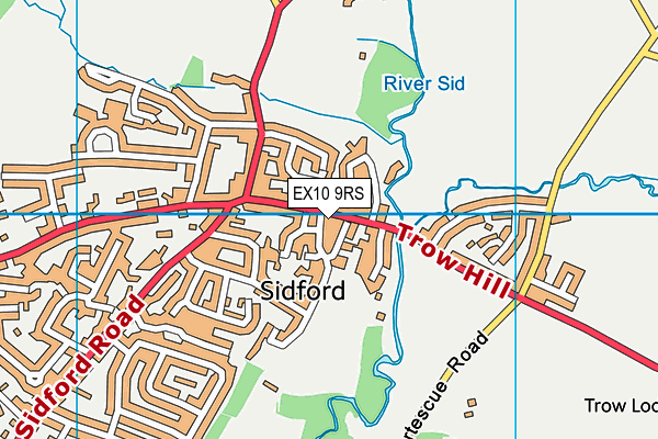 EX10 9RS map - OS VectorMap District (Ordnance Survey)