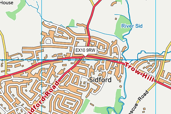 EX10 9RW map - OS VectorMap District (Ordnance Survey)