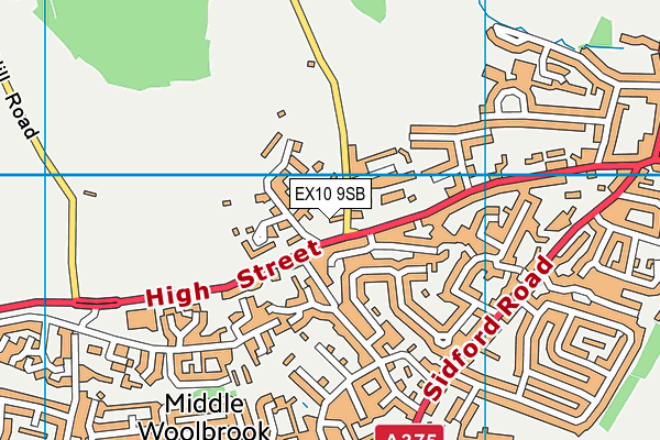 EX10 9SB map - OS VectorMap District (Ordnance Survey)