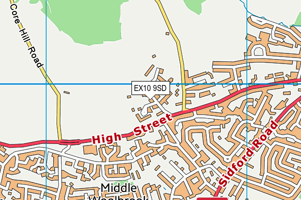 EX10 9SD map - OS VectorMap District (Ordnance Survey)