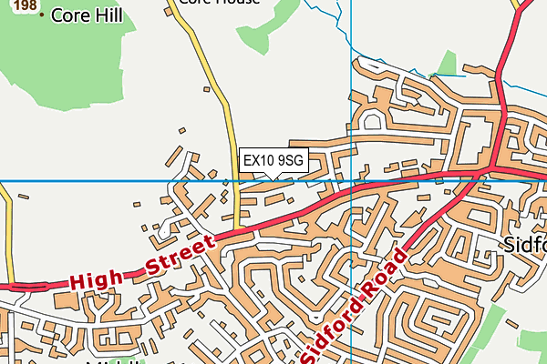 EX10 9SG map - OS VectorMap District (Ordnance Survey)