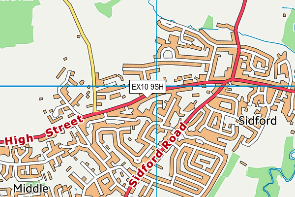 EX10 9SH map - OS VectorMap District (Ordnance Survey)