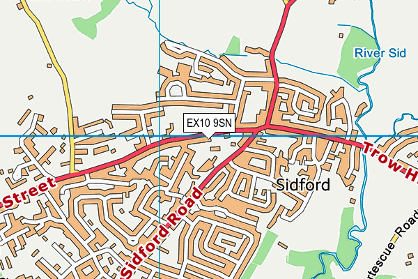 EX10 9SN map - OS VectorMap District (Ordnance Survey)