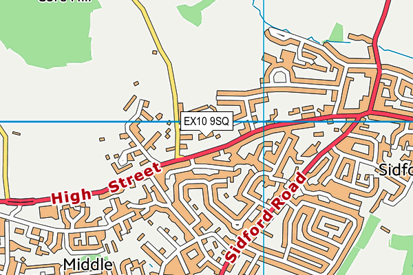 EX10 9SQ map - OS VectorMap District (Ordnance Survey)