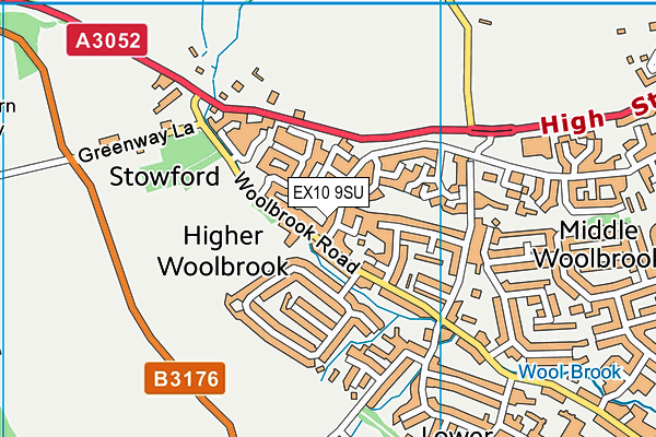 EX10 9SU map - OS VectorMap District (Ordnance Survey)