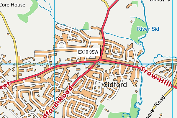 EX10 9SW map - OS VectorMap District (Ordnance Survey)