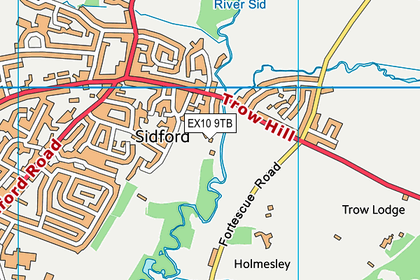 EX10 9TB map - OS VectorMap District (Ordnance Survey)