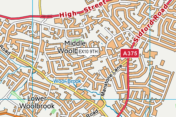 EX10 9TH map - OS VectorMap District (Ordnance Survey)