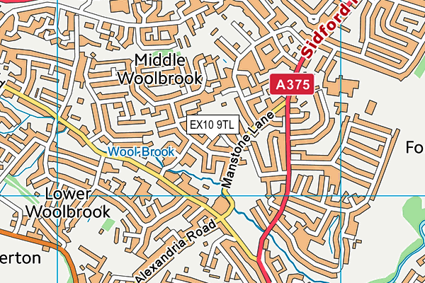 EX10 9TL map - OS VectorMap District (Ordnance Survey)