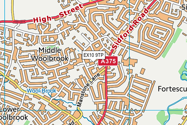 EX10 9TP map - OS VectorMap District (Ordnance Survey)