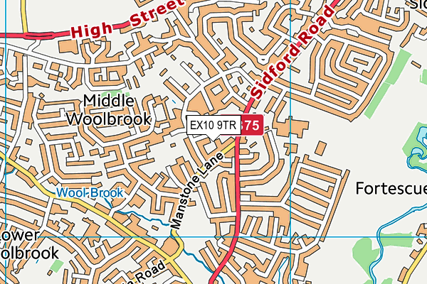 EX10 9TR map - OS VectorMap District (Ordnance Survey)