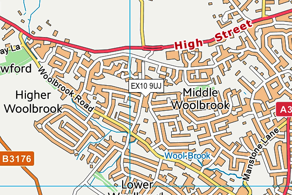 EX10 9UJ map - OS VectorMap District (Ordnance Survey)