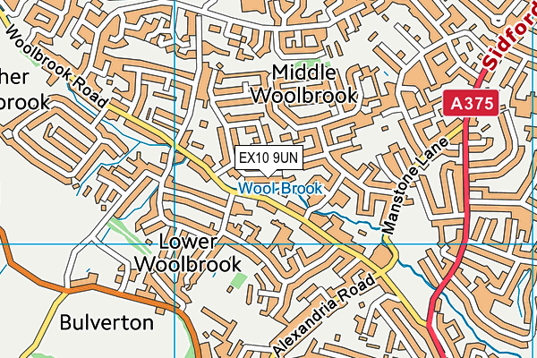 EX10 9UN map - OS VectorMap District (Ordnance Survey)