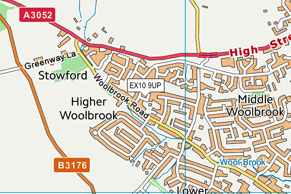 EX10 9UP map - OS VectorMap District (Ordnance Survey)