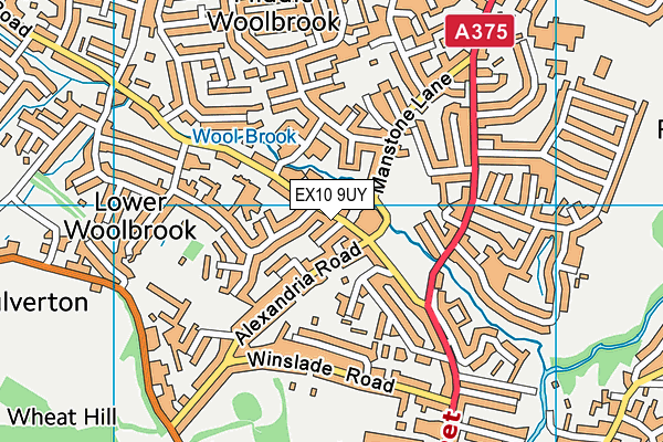 EX10 9UY map - OS VectorMap District (Ordnance Survey)