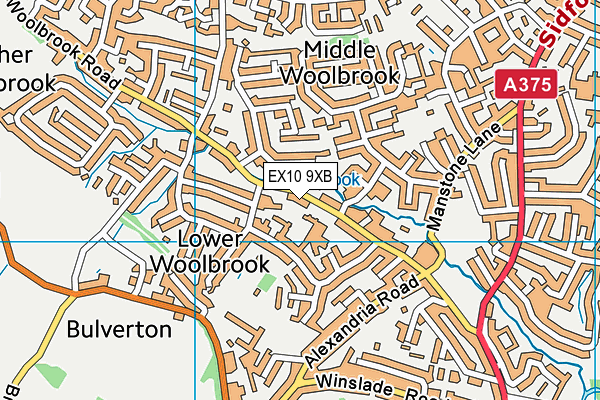 Sidmouth Church of England (VA) Primary School map (EX10 9XB) - OS VectorMap District (Ordnance Survey)