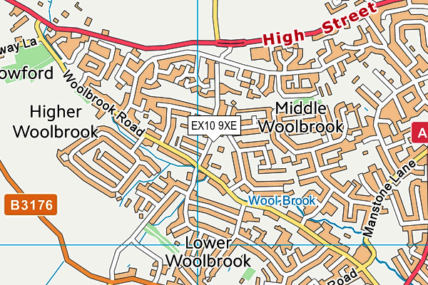 EX10 9XE map - OS VectorMap District (Ordnance Survey)