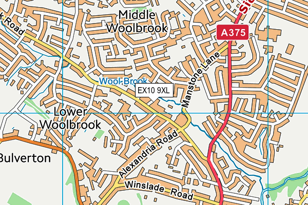 EX10 9XL map - OS VectorMap District (Ordnance Survey)