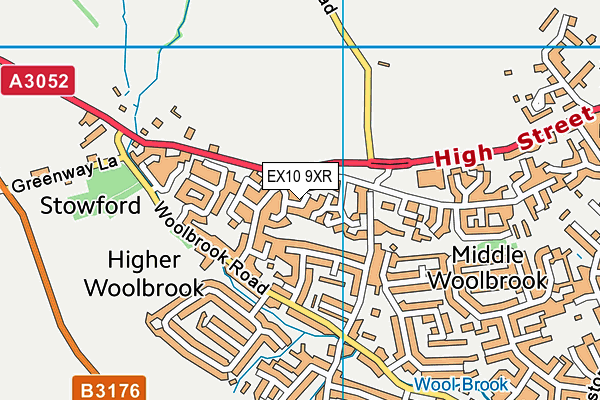 EX10 9XR map - OS VectorMap District (Ordnance Survey)