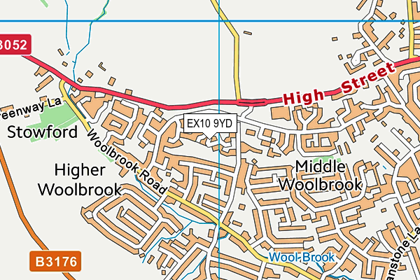 EX10 9YD map - OS VectorMap District (Ordnance Survey)