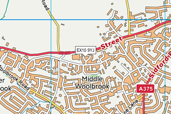 EX10 9YJ map - OS VectorMap District (Ordnance Survey)