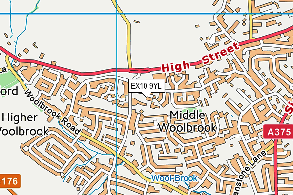 EX10 9YL map - OS VectorMap District (Ordnance Survey)