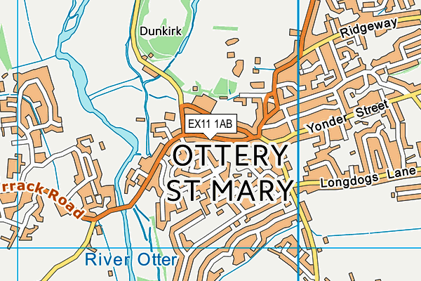 EX11 1AB map - OS VectorMap District (Ordnance Survey)