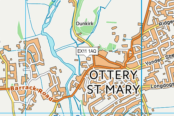 EX11 1AQ map - OS VectorMap District (Ordnance Survey)