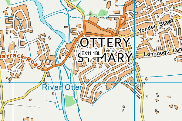 EX11 1BL map - OS VectorMap District (Ordnance Survey)