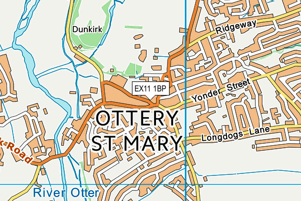 EX11 1BP map - OS VectorMap District (Ordnance Survey)