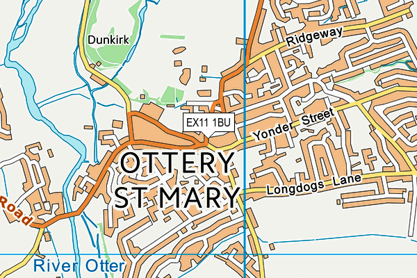 EX11 1BU map - OS VectorMap District (Ordnance Survey)