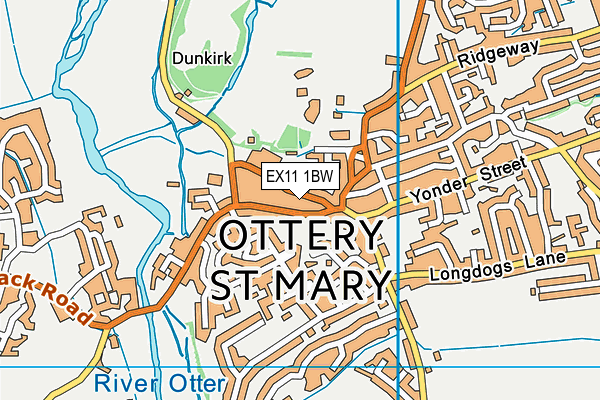 EX11 1BW map - OS VectorMap District (Ordnance Survey)