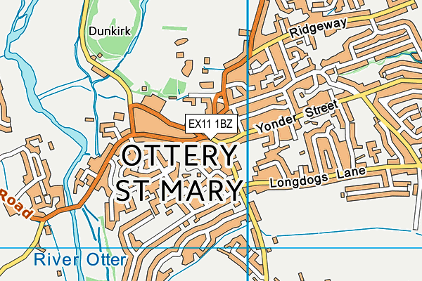 EX11 1BZ map - OS VectorMap District (Ordnance Survey)